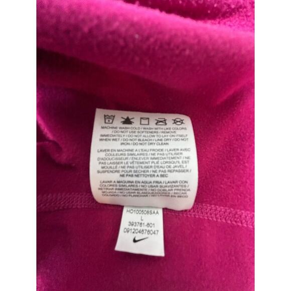 Nike Womens Pink Livestrong Dri-Fit Long-Sleeve Quarter-Zip Pullover Top, L - Picture 9 of 9